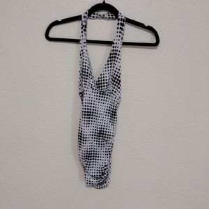 DO+BE Black and White Polka Dot Blouse